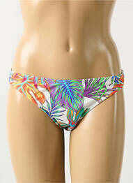 Bas de maillot de bain imprimé tie and dye culotte blanc JOLIDON femme