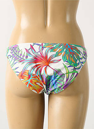 Bas de maillot de bain imprimé tie and dye culotte blanc JOLIDON femme