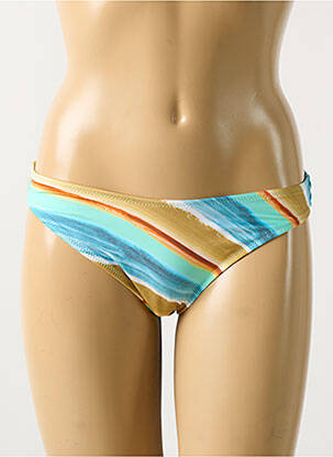 Bas de maillot de bain effet matière satinée culotte bleu FREYA femme