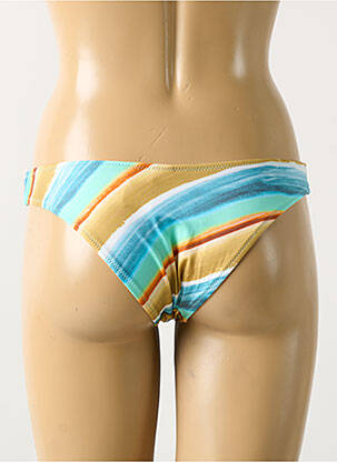 Bas de maillot de bain effet matière satinée culotte bleu FREYA femme