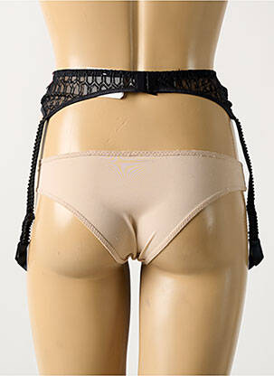 Guêpière/porte-jarretelle effet matière satinée noir LOUISA BRACQ femme