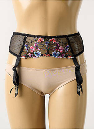Guêpière/porte-jarretelle broderie noir FANTASIE femme