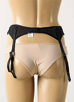 Guêpière/porte-jarretelle broderie noir FREYA femme