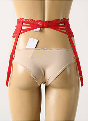 Guêpière/porte-jarretelle bretelles élastiquées ajustables rouge FREYA femme