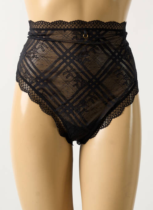 Culotte haute légère et transparente noir FREYA femme