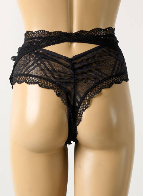 Culotte haute légère et transparente noir FREYA femme