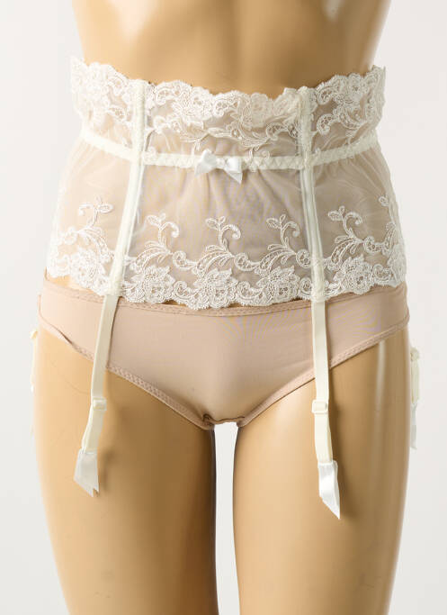 Guêpière/Porte-jarretelle beige AMBRA pour femme