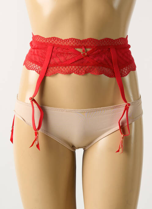 Guêpière/Porte-jarretelle rouge FREYA pour femme