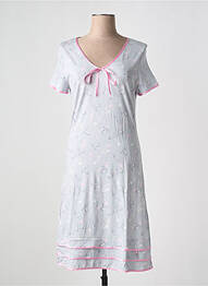 Chemise de nuit col v bleu RINGELLA femme