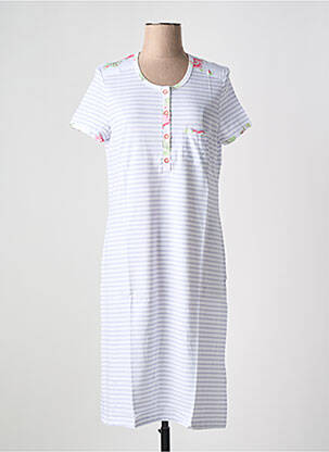 Chemise de nuit imprimé rayures blanc RINGELLA femme