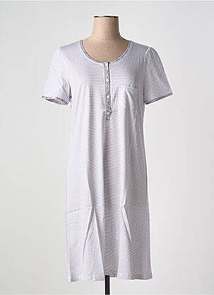 Chemise de nuit imprimé rayures gris RINGELLA femme