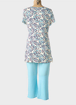 Pyjama col v bleu LE CHAT femme