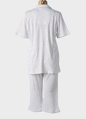 Pyjama manches courtes blanc CHERIE LINE femme