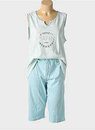 Pyjama coupe droite bleu CHRISTIAN CANE femme