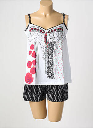 Pyjashort fines bretelles blanc RINGELLA femme