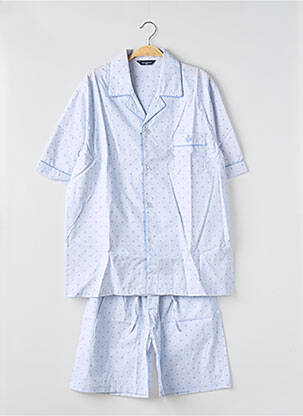 Pyjashort imprimé rayures bleu GUASCH homme