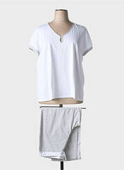 Pyjama blanc LE CHAT pour femme seconde vue