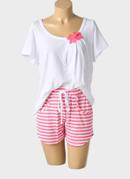 Pyjashort blanc RINGELLA pour femme