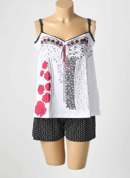 Pyjashort blanc RINGELLA pour femme