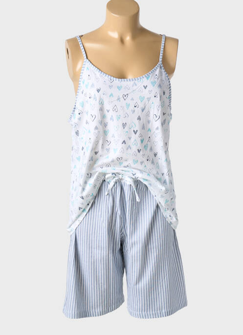 Pyjashort blanc VANIA pour femme