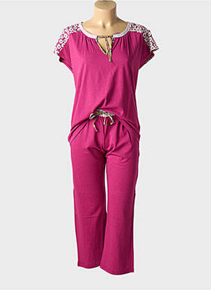Pyjama tissage jersey rouge LE CHAT femme