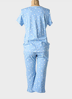 Pyjama tissage jersey bleu BARANDI femme