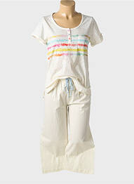 Pyjama tissage jersey beige CHRISTIAN CANE femme