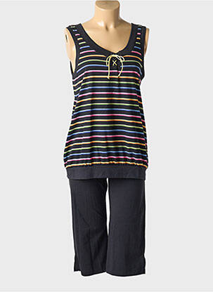 Pyjama tissage jersey noir CHERIE LINE femme