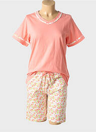 Pyjama col v orange CHRISTIAN CANE femme