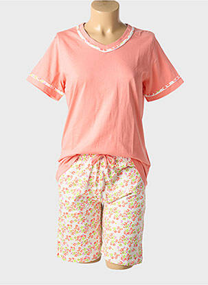 Pyjama col v orange CHRISTIAN CANE femme