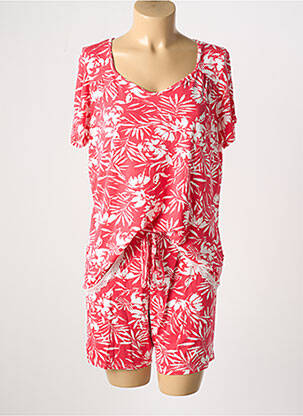 Pyjama tissage jersey rouge BARANDI femme