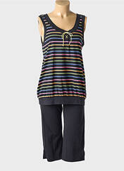 Pyjama noir CHERIE LINE pour femme seconde vue