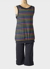 Pyjama noir CHERIE LINE pour femme seconde vue