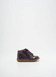 Bottillons matière lisse bout rond violet POM D'API fille