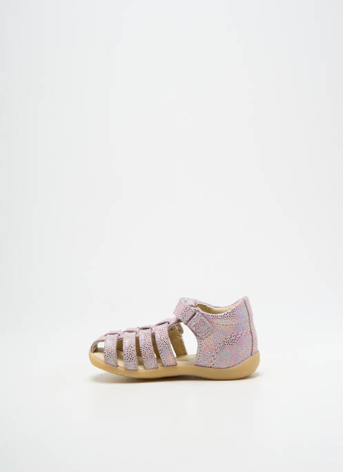 Sandales/Nu pieds rose KICKERS pour fille