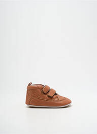 Baskets fermeture scratch bout rond marron ROBEEZ garcon