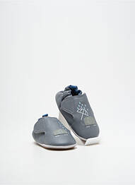 Chaussons/pantoufles fermeture scratch bout rond gris ROBEEZ garcon