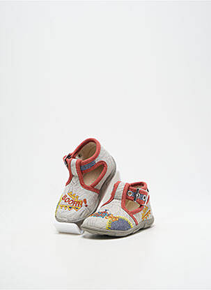 Chaussons/pantoufles semelle extérieure textile gris GBB garçon