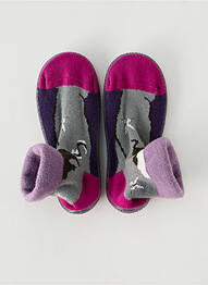 Chaussons/pantoufles bout rond bout rond violet BERTHE AUX GRANDS PIEDS fille