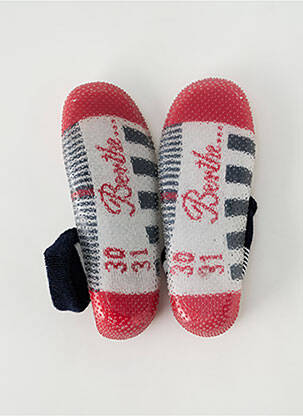 Chaussons/pantoufles bout rond bout rond rouge BERTHE AUX GRANDS PIEDS garcon
