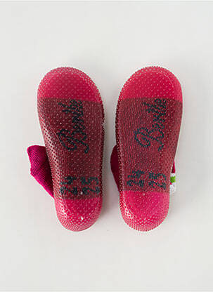 Chaussons/pantoufles bout rond bout rond rose BERTHE AUX GRANDS PIEDS fille