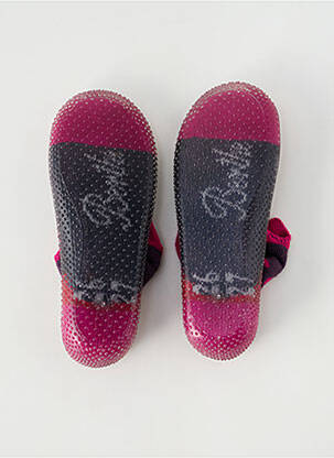 Chaussons/pantoufles bout rond bout rond rose BERTHE AUX GRANDS PIEDS fille