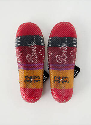 Chaussons/pantoufles bout rond bout rond rouge BERTHE AUX GRANDS PIEDS fille