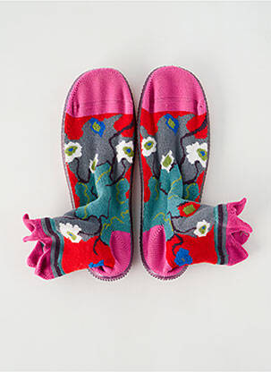 Chaussons/pantoufles bout rond bout rond rose BERTHE AUX GRANDS PIEDS fille