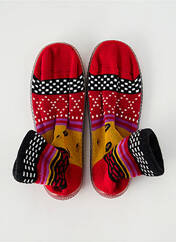 Chaussons/Pantoufles rouge BERTHE AUX GRANDS PIEDS pour fille seconde vue