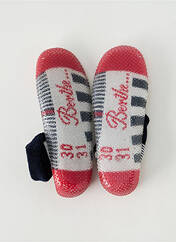 Chaussons/Pantoufles rouge BERTHE AUX GRANDS PIEDS pour garçon seconde vue