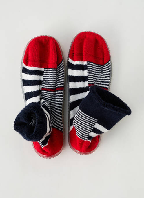 Chaussons/pantoufles bout rond bout rond rouge BERTHE AUX GRANDS PIEDS garcon