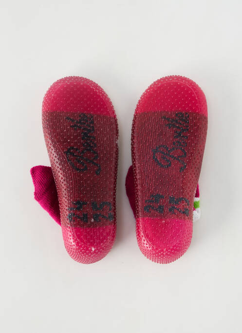 Chaussons/pantoufles bout rond bout rond rose BERTHE AUX GRANDS PIEDS fille