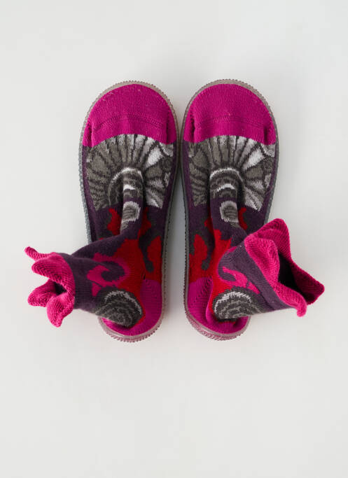 Chaussons/pantoufles bout rond bout rond rose BERTHE AUX GRANDS PIEDS fille