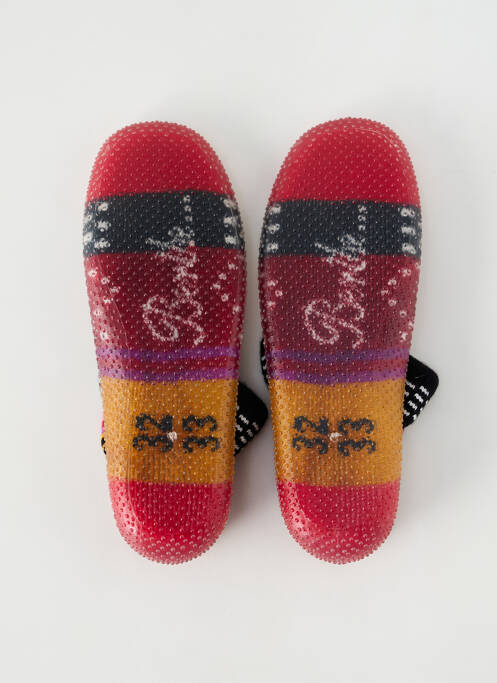 Chaussons/pantoufles bout rond bout rond rouge BERTHE AUX GRANDS PIEDS fille